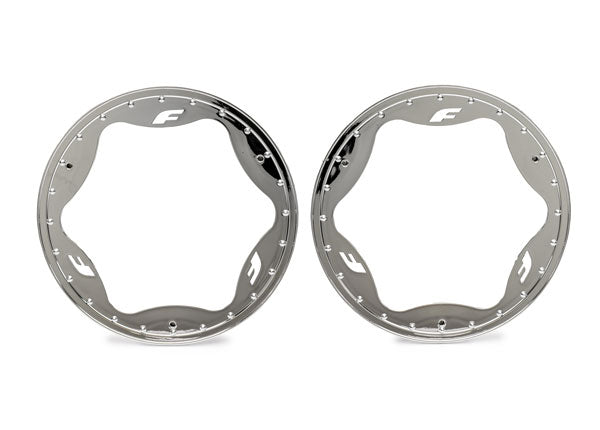 Traxxas 4.3" Chrome Funco Rear Beadlock Rings (2) TRA10948-CHRM