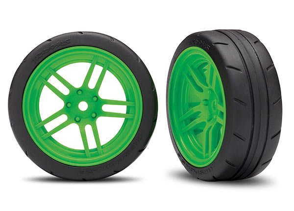Traxxas 1.9" Green Front Wheels & Response Tires (2) TRA8373G