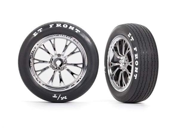Traxxas Weld Chrome Front Wheels & MT Tires (2) TRA9474R