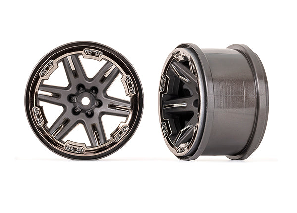 Traxxas Rxt 2.8" Black Chrome Wheels TRA6772-BLKCR