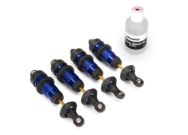 Traxxas 1/10 Blue Aluminum Short GTR Shocks (4) TRA5460A