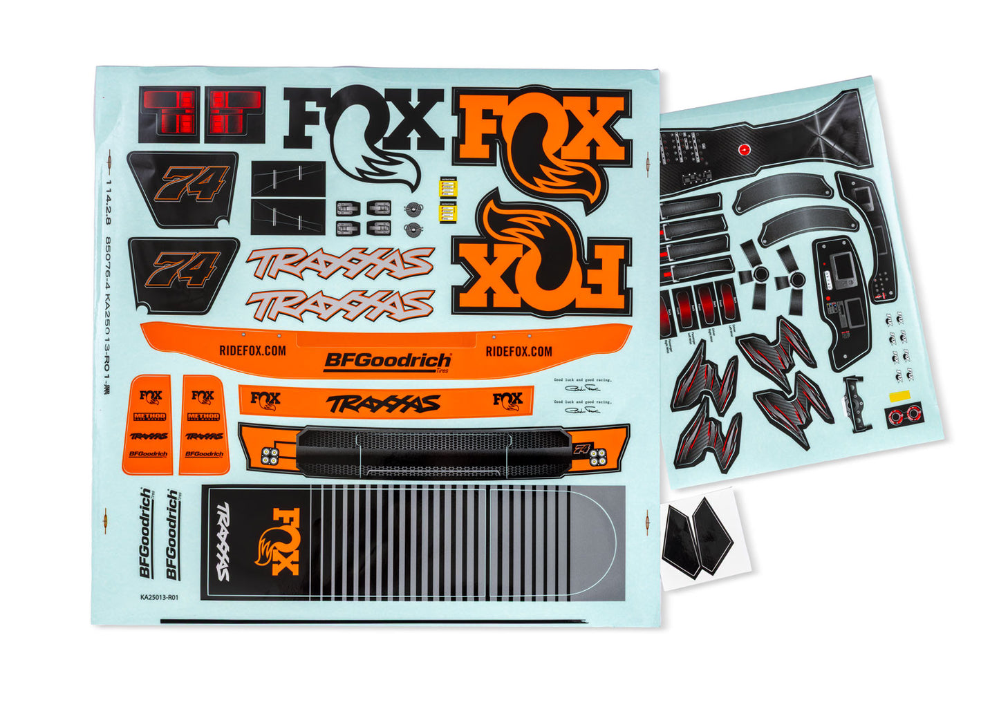 Traxxas Unlimited Desert Racer Fox Edition Decal Sheets TRA8561