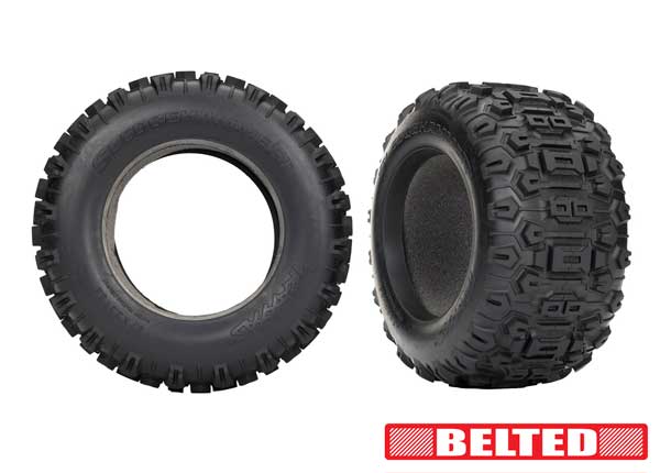 Traxxas 3.8" Belted Sledgehammer Tires w/ Inserts (2) TRA9571