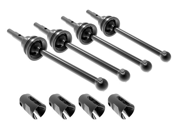 Traxxas Steel CV Driveshaft Assemblies & Drive Cups (4) TRA10750X