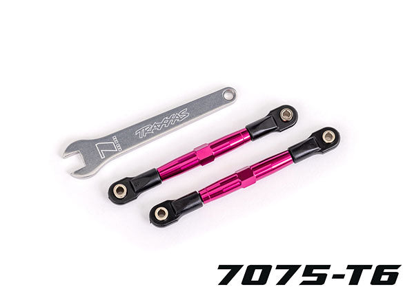 Traxxas Tubes 75mm Pink Aluminum Front Toe Links (2) TRA2445P