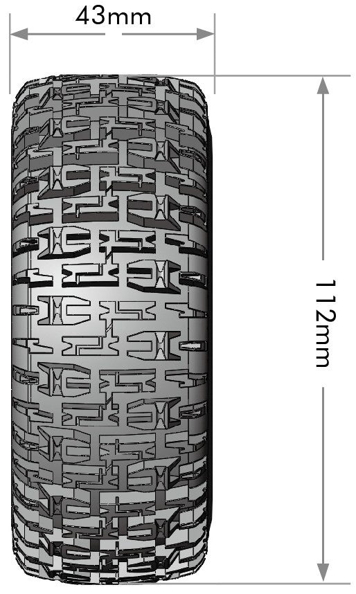 Louise SC-pioneer 1/10 Short Course Tires, Soft, 12, 14 & 17mm Removable Hex LOULT3148SB