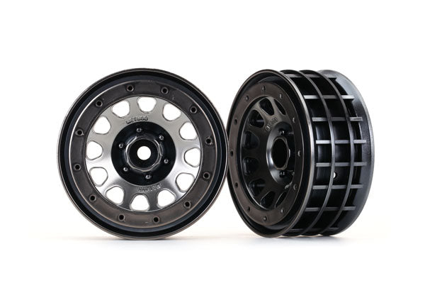 Traxxas 2.2" Black Chrome Beadlock Method Wheels (2) TRA8171