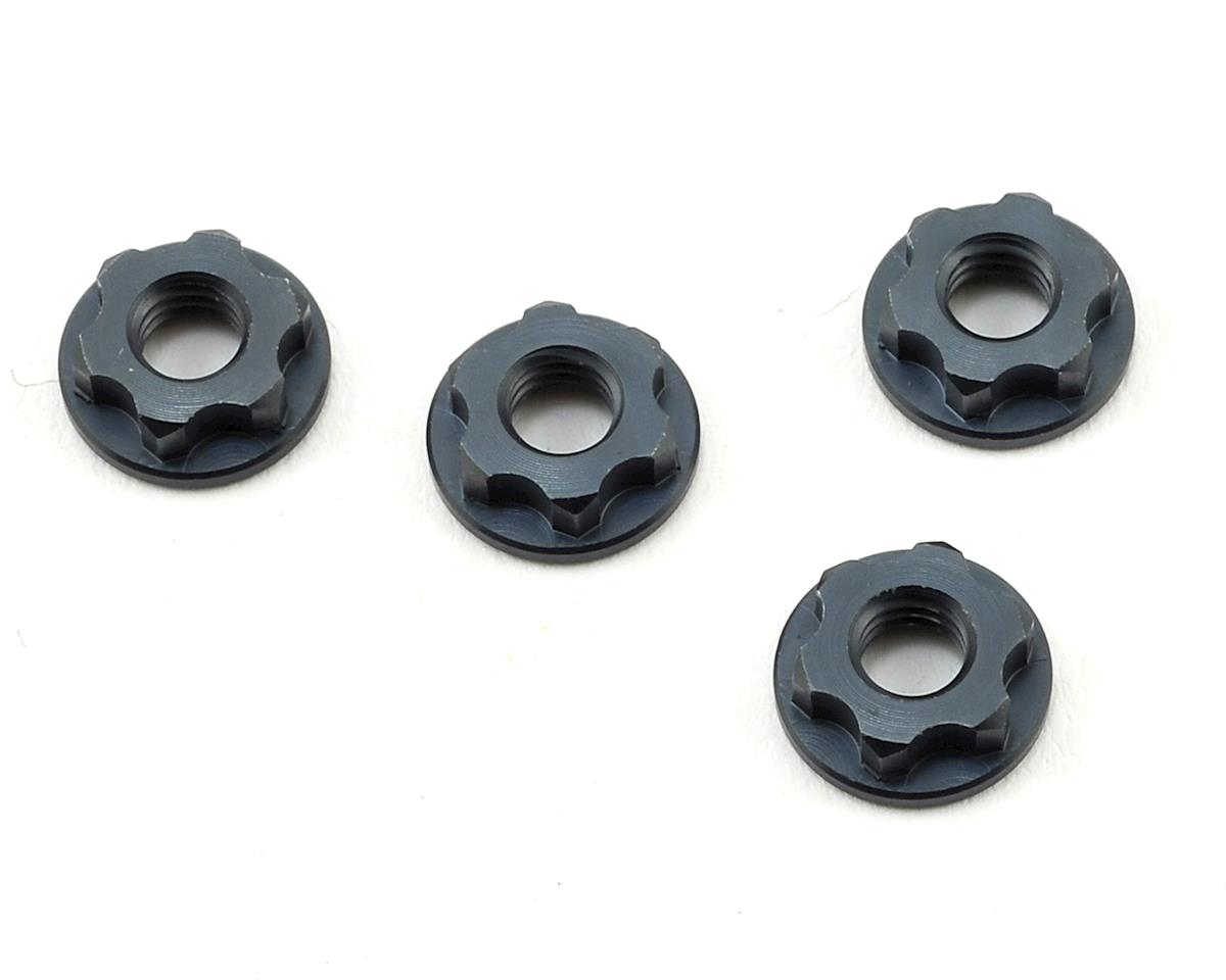 Tekno 7mm Serrated Wheel Nuts (Gun Metal) (4) TKR6274