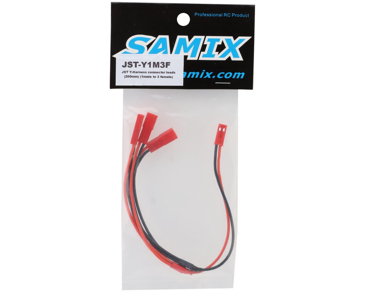 Samix Jst Y-harness Connector Leads (1 Male to 3 Female) (200mm) SAMJST-Y1M3F