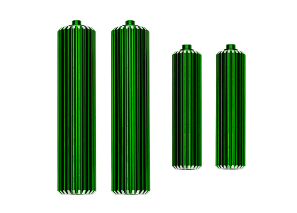 Traxxas Green Aluminum Shock Reservoirs (F&R) TRA10966-GRN