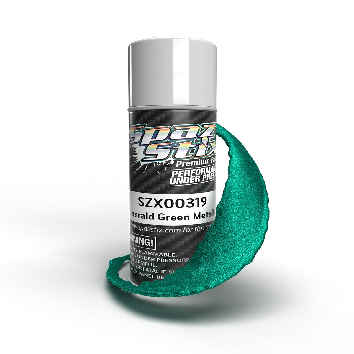 Spaz Stix Emerald Green Metallic Aerosol Paint, 3.5oz Can SZX00319