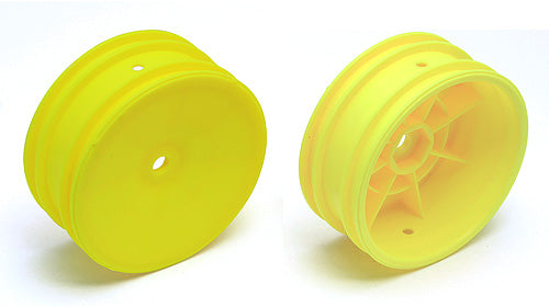 Team Associated 12mm Hex 2.2 Front Buggy Wheels (2) (Yellow) ASC9691