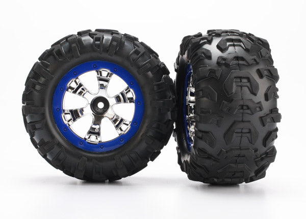 Traxxas Geode 2.2" Blue Wheels w/ Canyon At Tires (2) TRA7274
