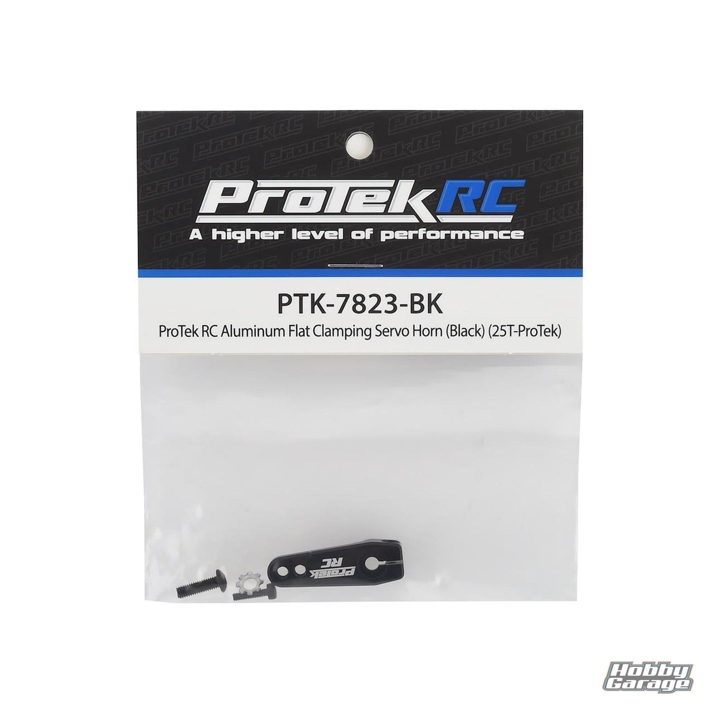 ProTek RC Aluminum Flat Clamping Servo Horn (Black) (25T-ProTek) PTK-7823-BK