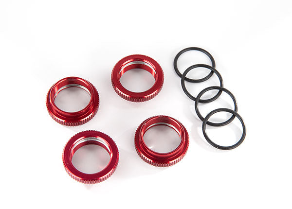 Traxxas Red Aluminum Gt-maxx Spring Retainers (4) TRA8968R