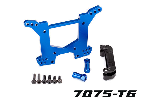 Traxxas Rear Blue Aluminum Shock Tower & Hardware TRA6738X