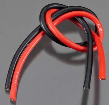 TQ Wire 10 Gauge Super Flexible Wire - 1' Ea. Black & Red TQW1102