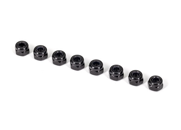 Traxxas 3mm Black Nylon Locking Nuts (8) TRA2745X