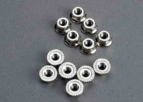 Traxxas 3mm Flanged Nylon Black Locking Nuts (8) TRA2744X