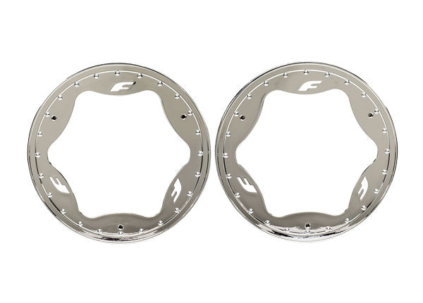 Traxxas 3.9" Chrome Funco Rear Beadlock Rings (2) TRA10977-CHRM