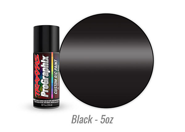 Traxxas Black Prographix Spray Paint (5oz) TRA5055
