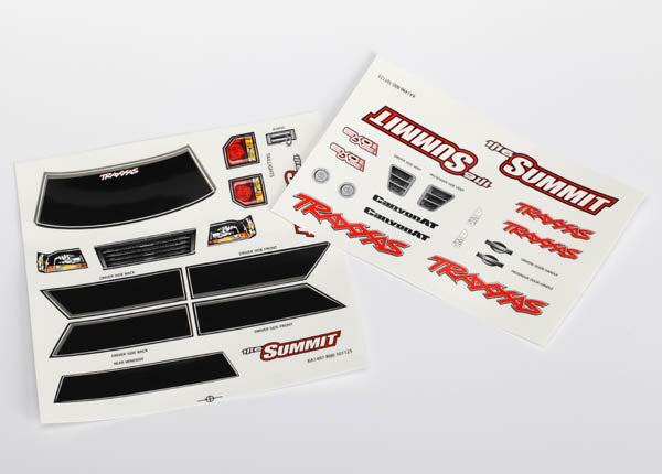 Traxxas 1/16 Summit Decal Sheets TRA7214