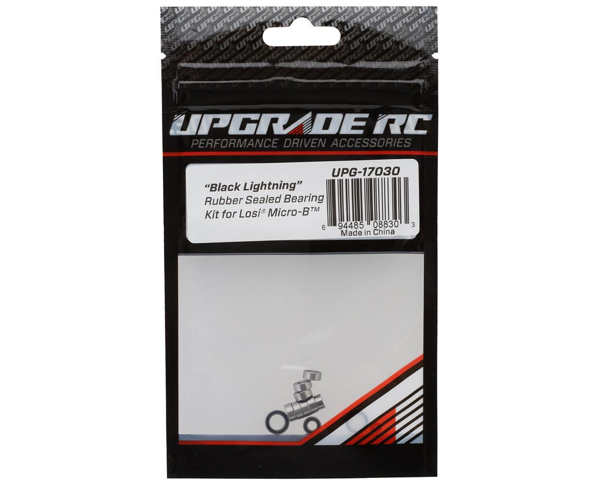 Upgrade RC "Black Lightning" Rubber Sealed Bearing Kit for Losi Micro-b & UPG-17030