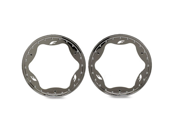Traxxas 3.5" Chrome Funco Front Beadlock Rings (2) TRA10976-CHRM