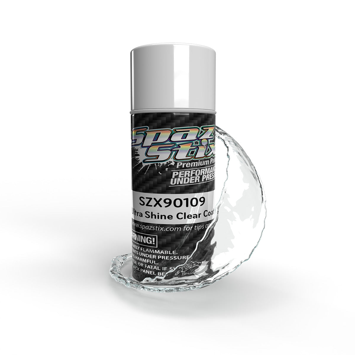 Spaz Stix Ultra Shine Clear Acrylic Enamel Aerosol 3.5oz SZX90109