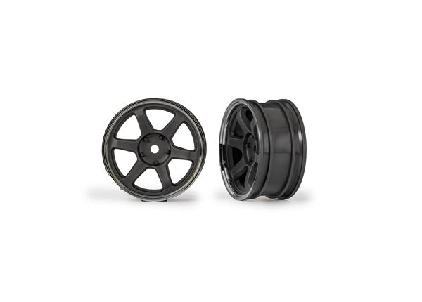 Traxxas 1.9" Gray 6-spoke Front Wheels (2) TRA10571