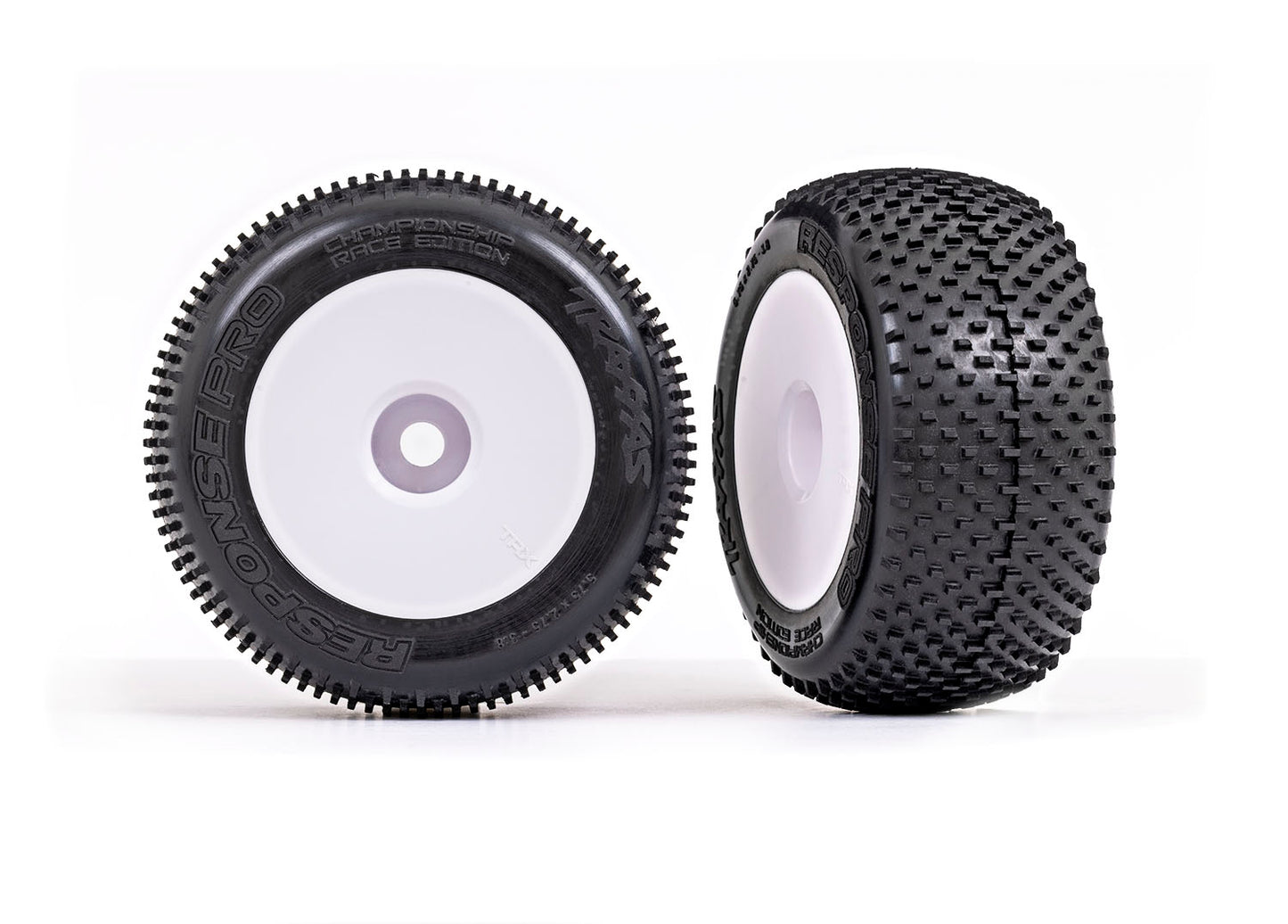 Traxxas 3.8" White Dished Wheels & Response Pro Tires (2) TRA5375R