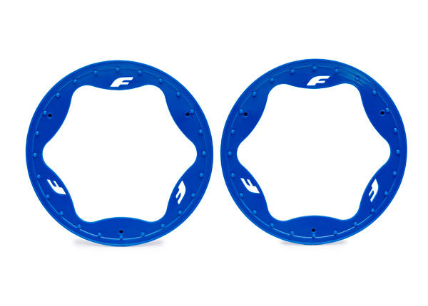 Traxxas 4.3" Blue Funco Rear Beadlock Rings (2) TRA10948-BLUE