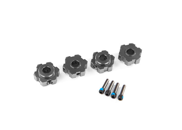 Traxxas 17mm Gray Aluminum Hex Wheel Hubs (2) TRA8956-GRAY