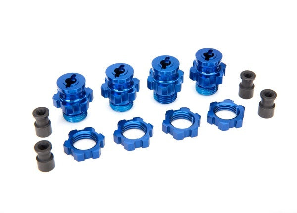 Traxxas Blue Aluminum 17mm Splined Wheel Hub Adapters (4) TRA6856X