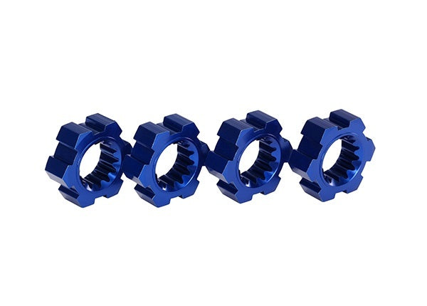 Traxxas 24mm Blue Aluminum Splined Hex Wheel Hubs (4) TRA7756X