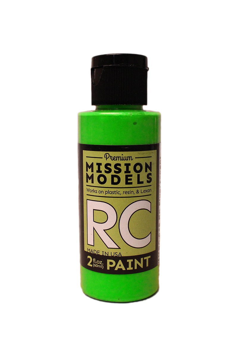 Mission Models Water-based RC Paint, 2oz Bottle, Flourescent Racing MIOMMRC-048