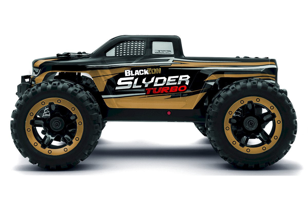 BlackZon Slyder MT Turbo 1/16 4WD 2S Brushless Monster Truck - Gold BZN540212