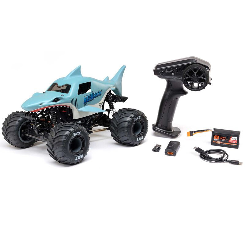 Losi 1/18 Mini LMT Megalodon 2S 4x4 RTR Monster Truck (Battery & Charger LOS01026T3