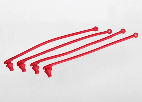 Traxxas Red Body Clip Retainers (4) TRA5752