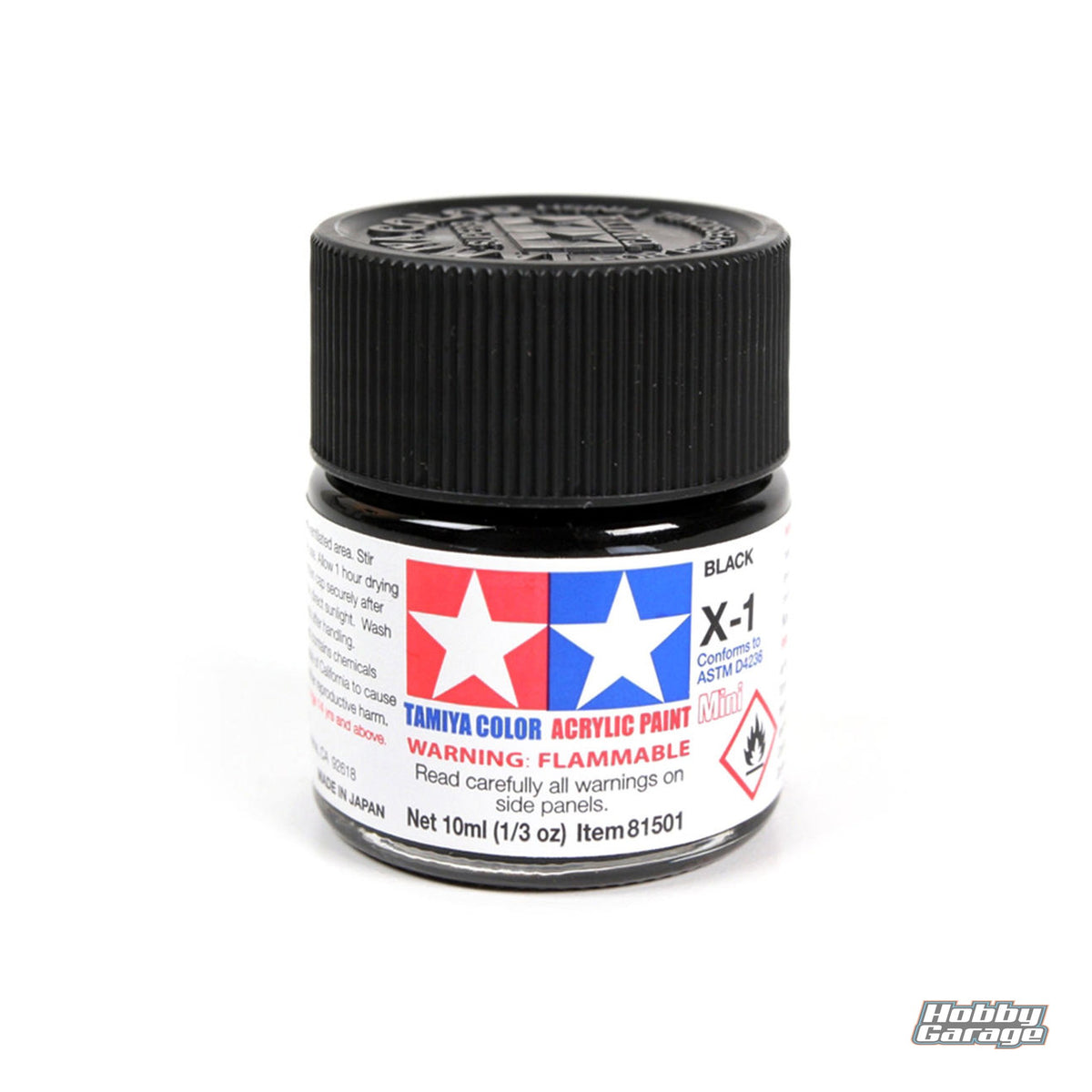 Tamiya X-1 Black Acrylic Paint (10ml) TAM81501