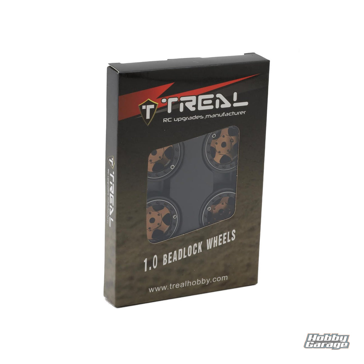 Treal Hobby Classic 5-Star 1.0" Beadlock Wheels (Black/Bronze) (4) (22.4g) TLHTSCX24-73