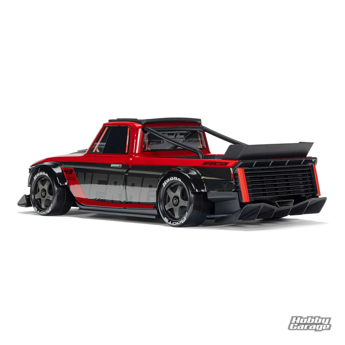 ARRMA 1/12 INFRACTION GROM 3S 4X4 RTR Brushless All-Road Street Bash (Battery & Charger Included), Red/Black ARA2315ST1