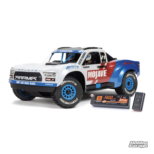ARRMA 1/16 Mojave Grom 223S DSC 4x4 RTR Brushless Desert Truck, White ARA2304ST2