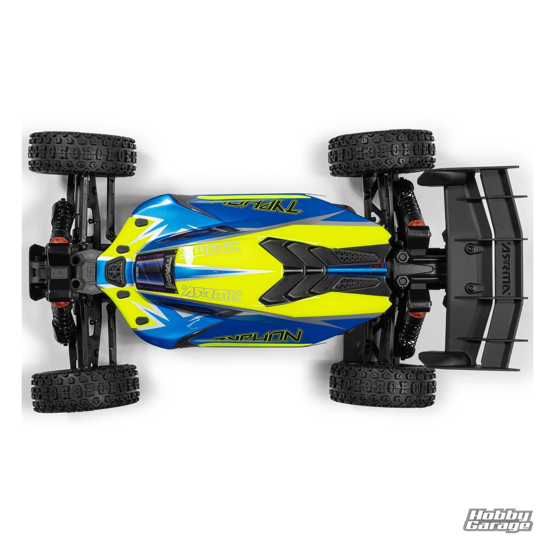 ARRMA 1/8 Typhon 4X4 223S BLX Brushless Buggy RTR With Dsc Blue/Yellow ARA4306V4T4
