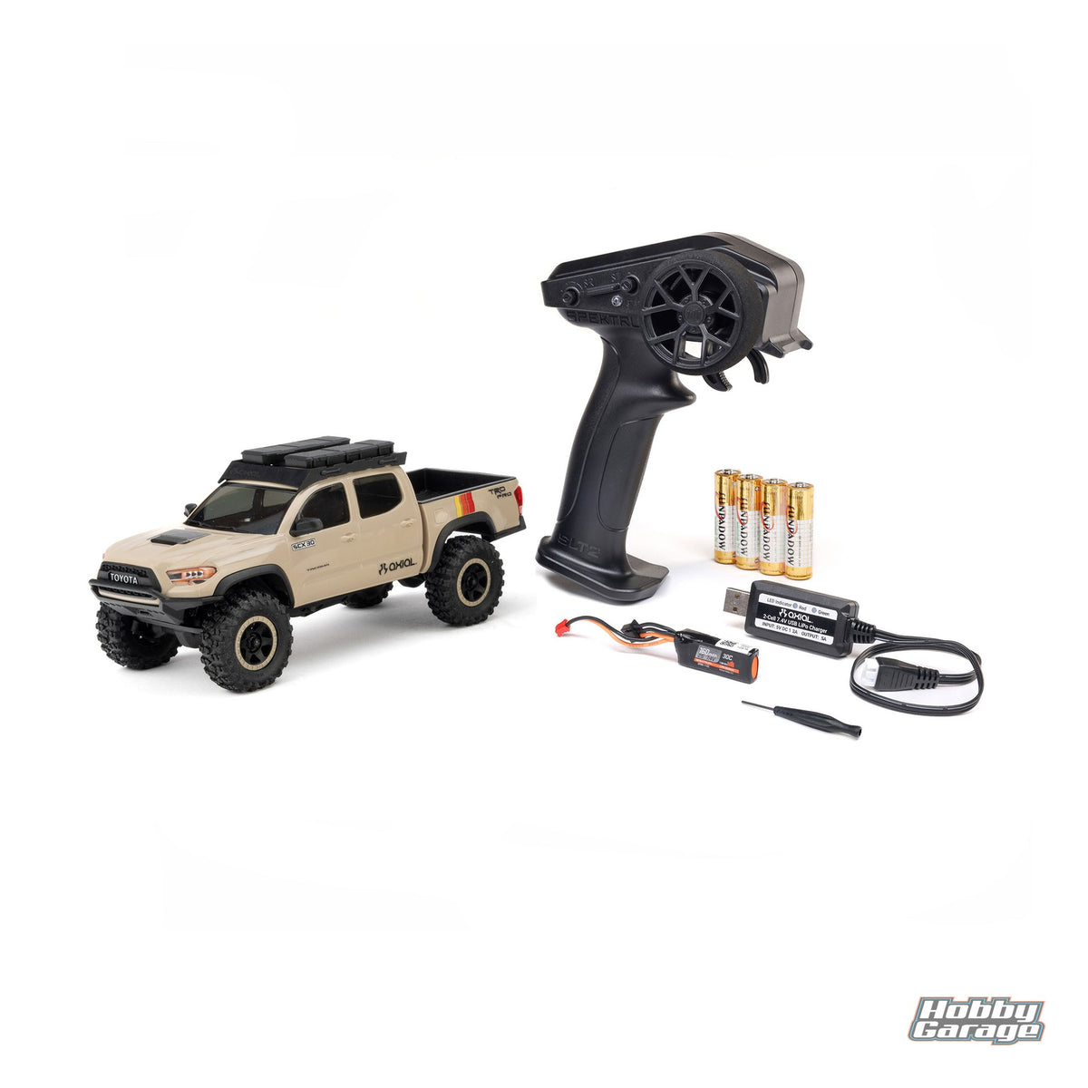 Axial 1/30 SCX30 Toyota Tacoma 4X4 RTR Brushed Rock Crawler (Battery & Charger Included), Overland Edition AXI-3289T2