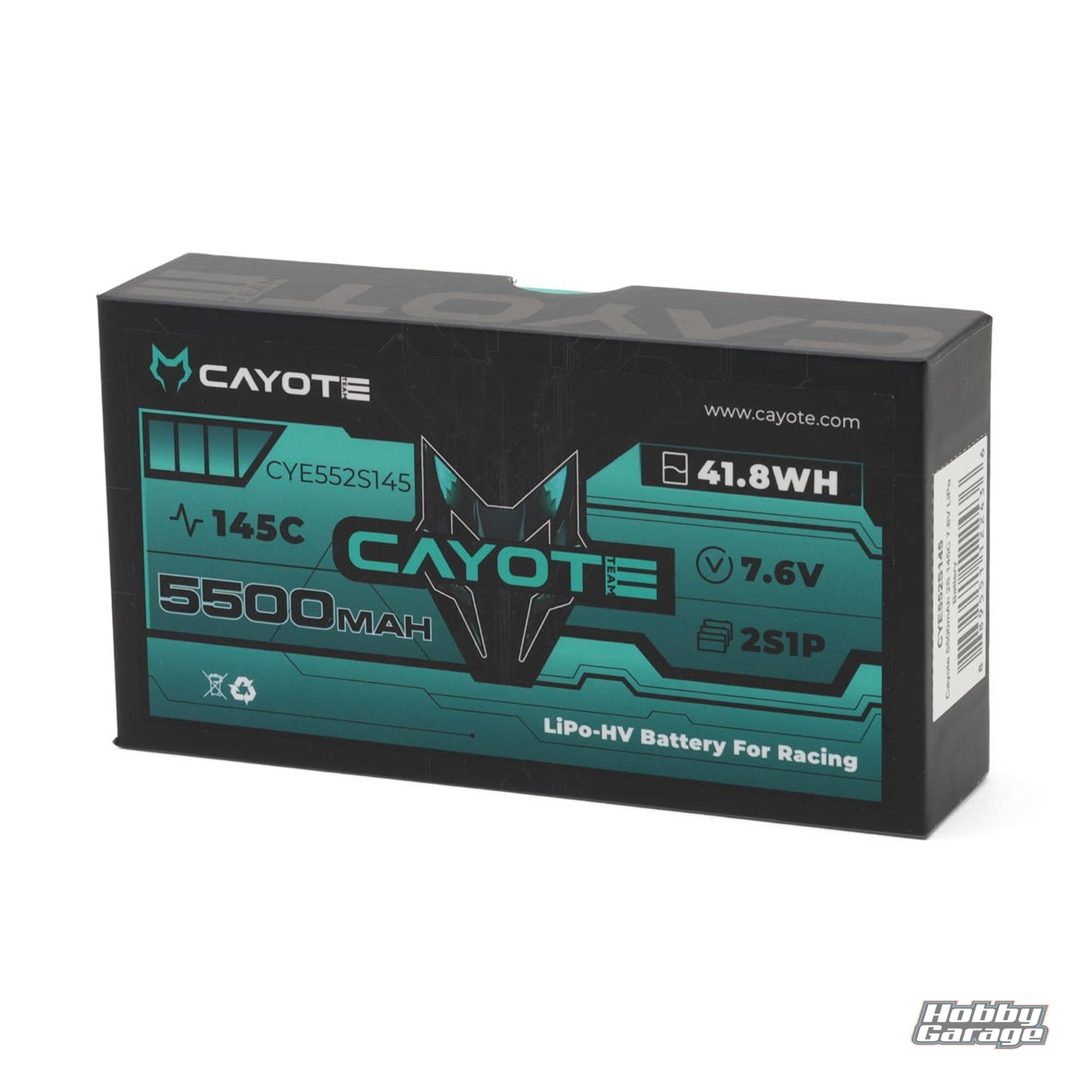 Cayote 2S 145C LCG Shorty LiHV Battery (7.6V/5500mAh) CYE552S145