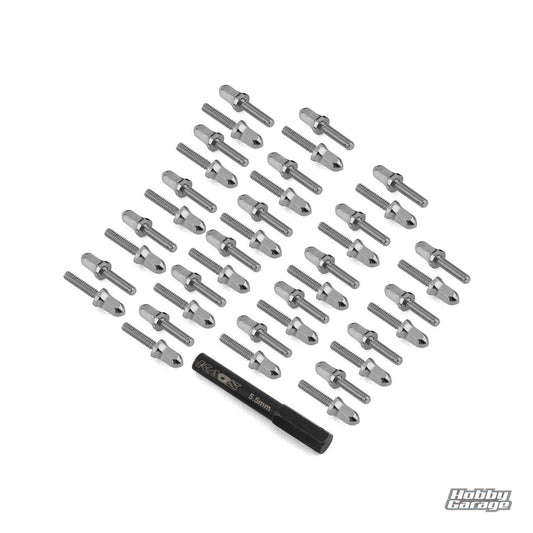 CEN Bullet Wheel Lug (chrome) (40) (2.5mm studs) CEGCKD0615
