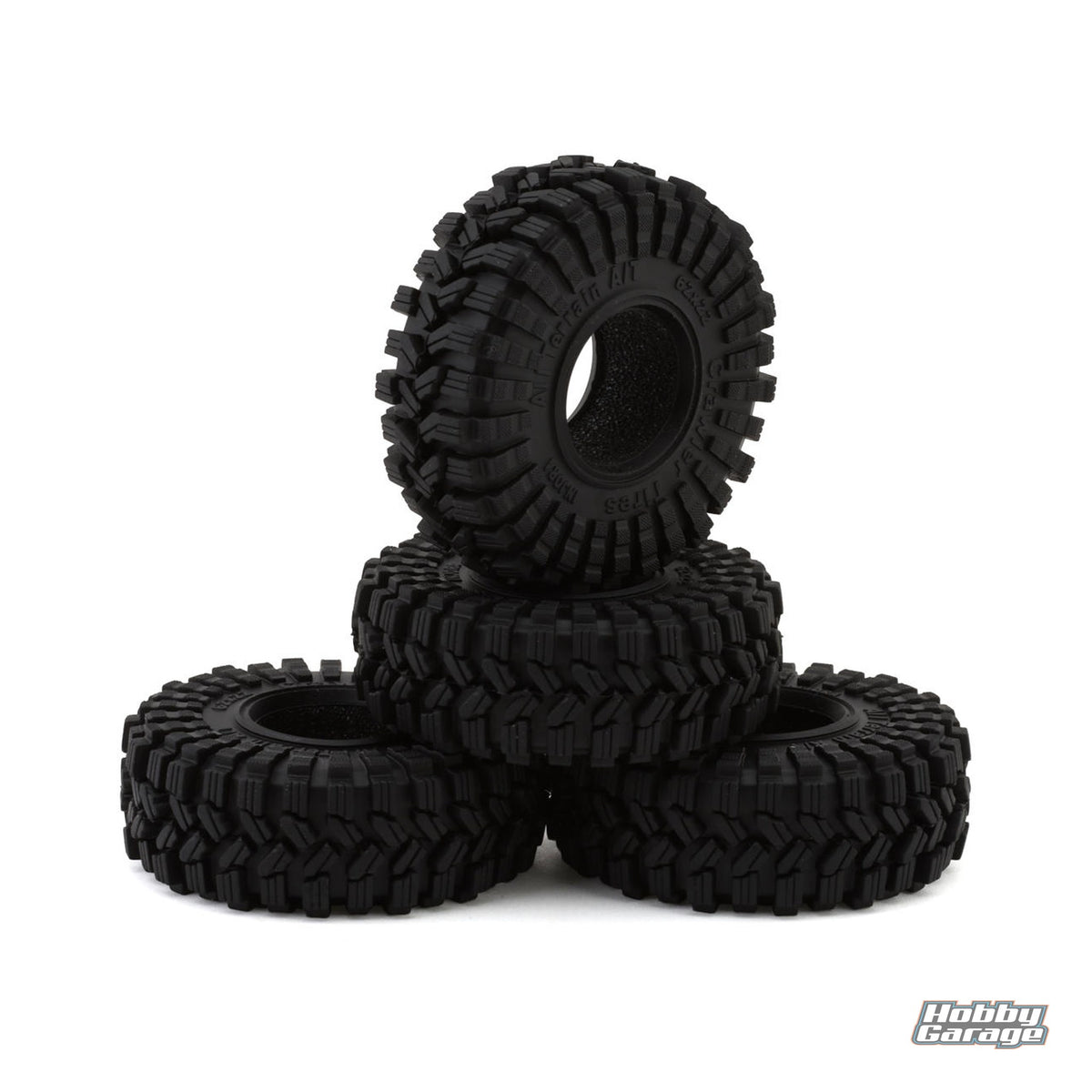 Injora 1.0" Deep Dish Aluminum Micro Crawler Beadlock Wheels w/Swamp Claw Tires INJYQW-MW1014SR-1014