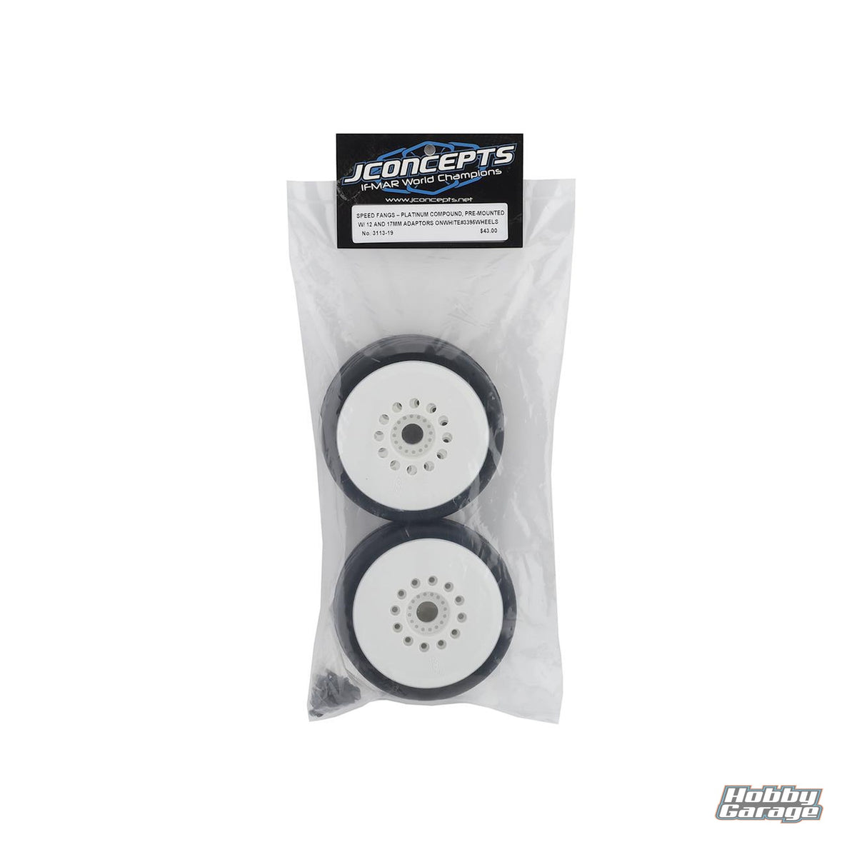 JConcepts Speed Claw Belted Tire Pre-Mounted w/Cheetah Speed-Run Wheel (White) JCO3113-19