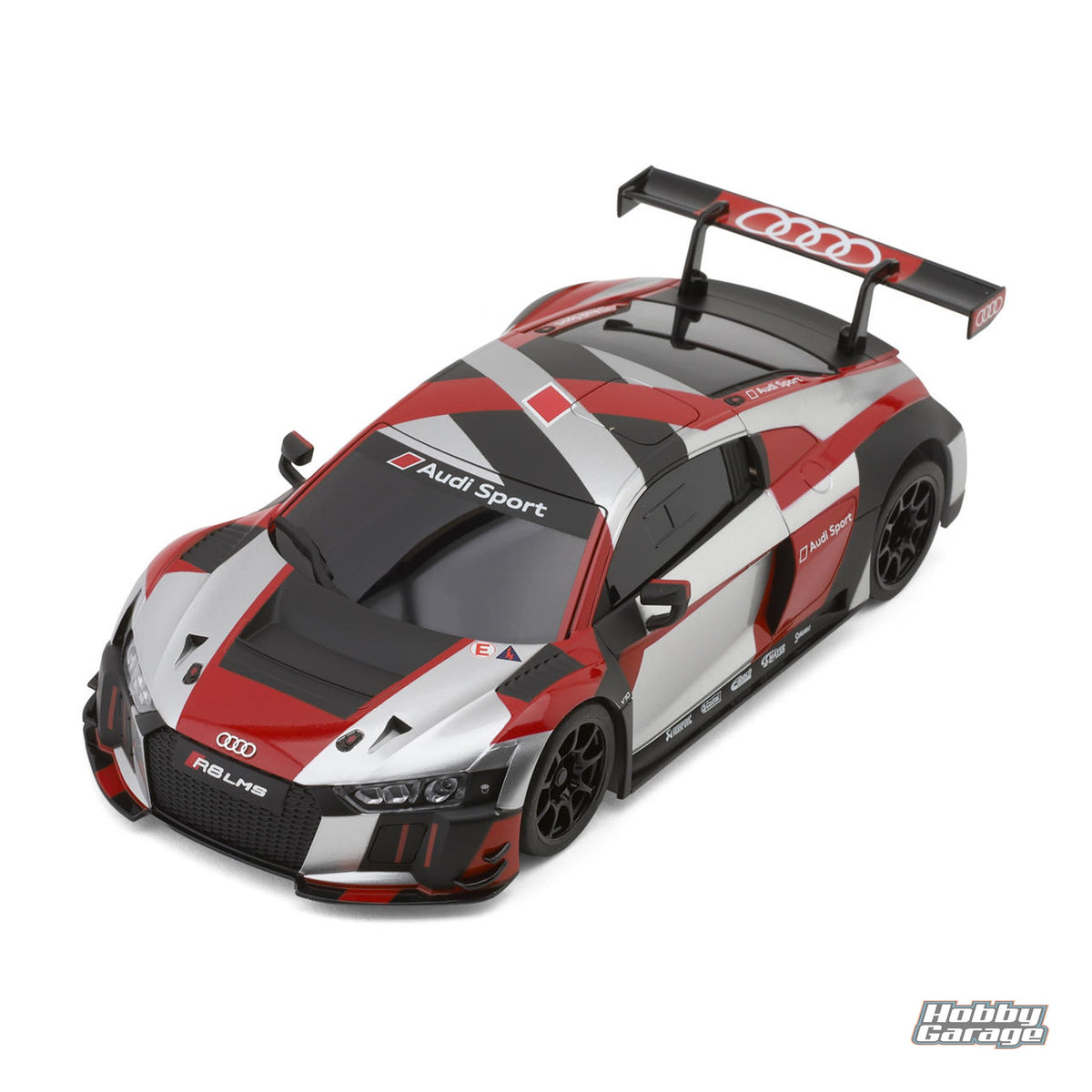 Kyosho Mini-Z MR-03W-MM ASC Audi R8 LMS 2016 Pre-Painted Body (Gray/Red) KYOMZP246RGB